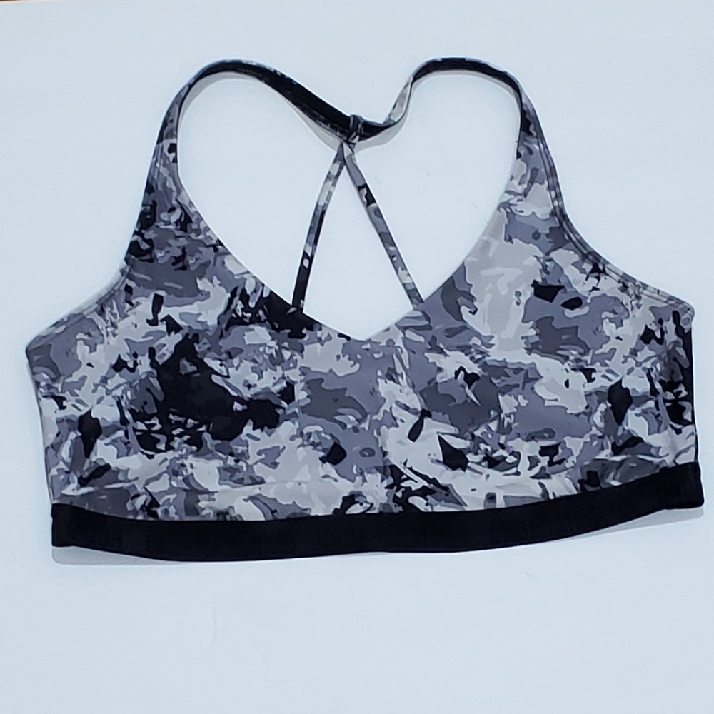 Under Armour Gray Print Razor Back Sports Bra